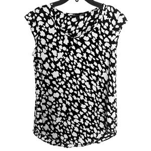 Banana Republic Black and White Patterned Blouse